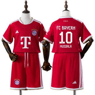 FC Bayern München 2026/27 Jamal Musiala 10 Hemmaställ Barn Röd med Shorts