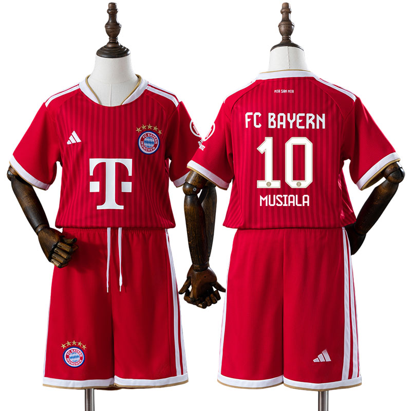 FC Bayern München 2026/27 Jamal Musiala 10 Hemmaställ Barn Röd med Shorts
