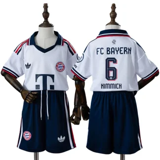 FC Bayern München 2026/27 Joshua Kimmich 6 Bortaställ Barn Vit med Shorts
