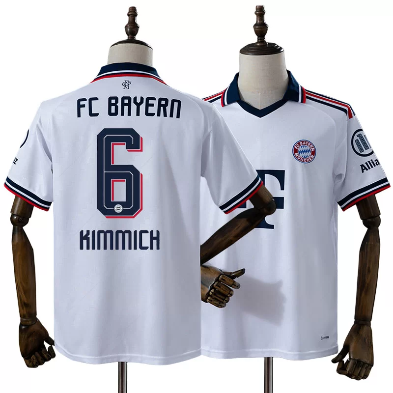FC Bayern München 2026/27 Joshua Kimmich 6 Bortatröja Herr Vit Fotbollströja