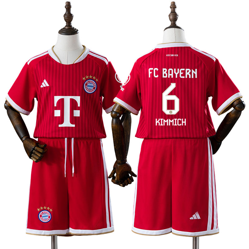 FC Bayern München 2026/27 Joshua Kimmich 6 Hemmaställ Barn Röd med Shorts
