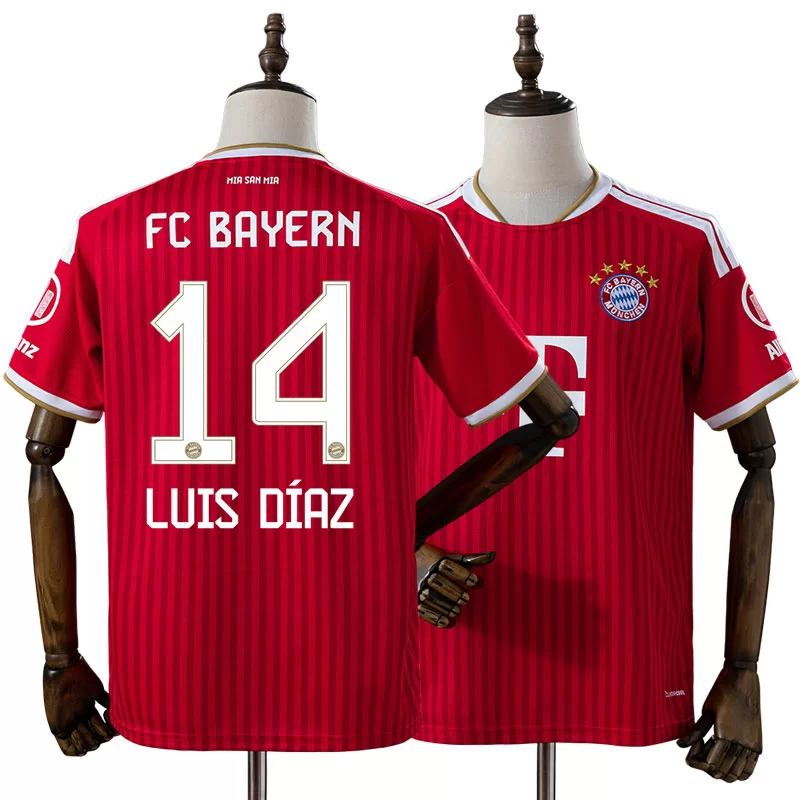 FC Bayern München 2026/27 Luis Díaz 14 Hemmatröja Herr Röd Fotbollströja