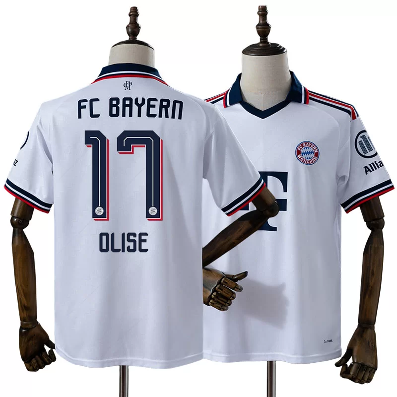 FC Bayern München 2026/27 Michael Olise 17 Bortatröja Herr Vit Fotbollströja