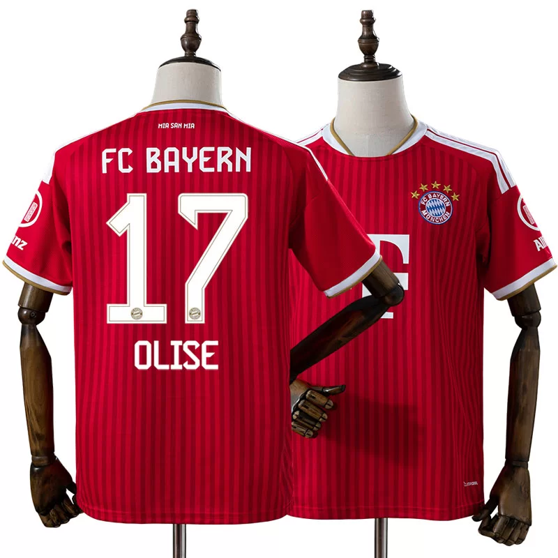 FC Bayern München 2026/27 Michael Olise 17 Hemmatröja Herr Röd Fotbollströja