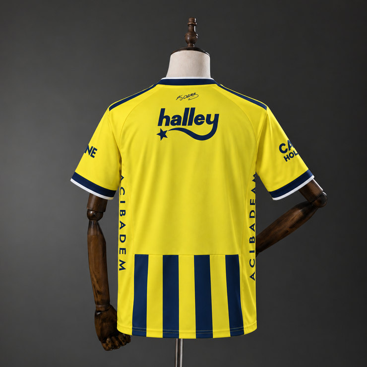 Fenerbahçe 2026/27 Hemmatröja Herr Gul och Marinblå Fotbollströja