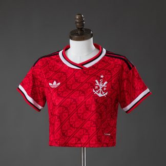 Flamengo 2026/27 Tredjetröja Dam Crop Top Röd Fotbollströja