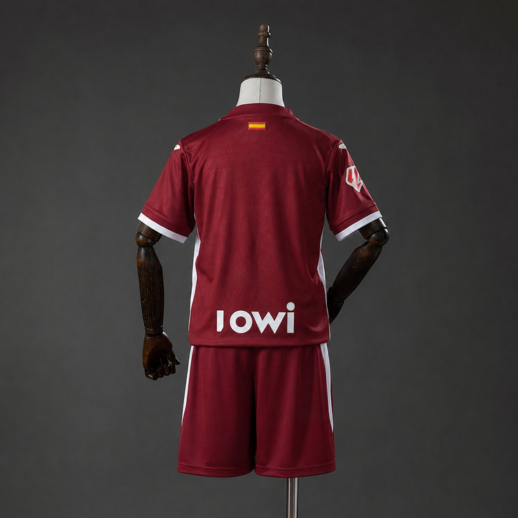 Getafe CF 2026/27 Bortaställ Barn Vinröd med Shorts