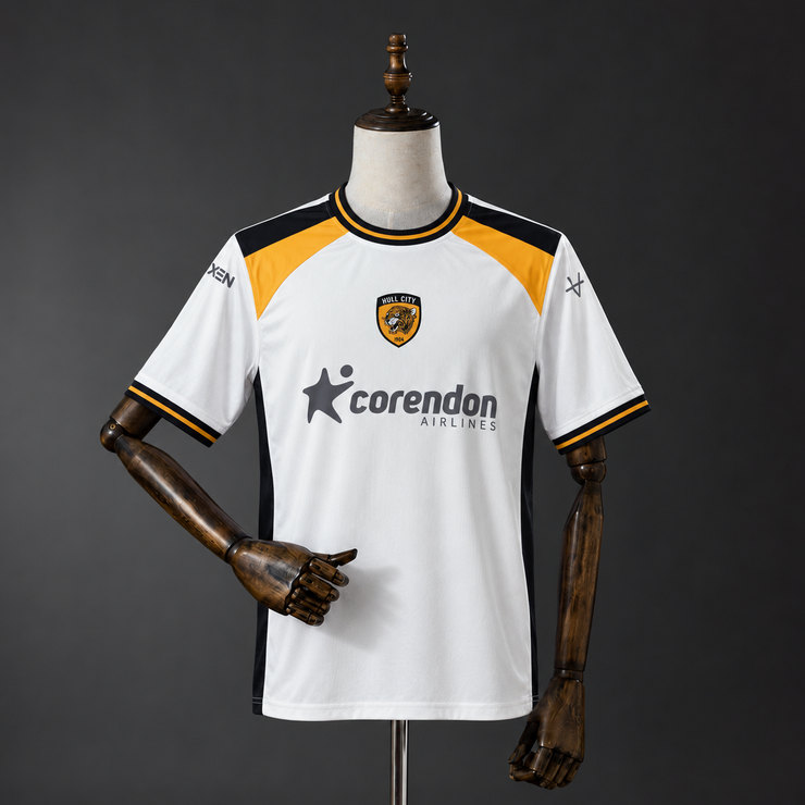 Hull City 2026/27 Bortatröja Herr Vit Fotbollströja