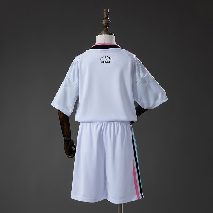 Inter Miami 2026/27 Tredjeställ Barn Vit Rosa Turkos och Svart med Shorts