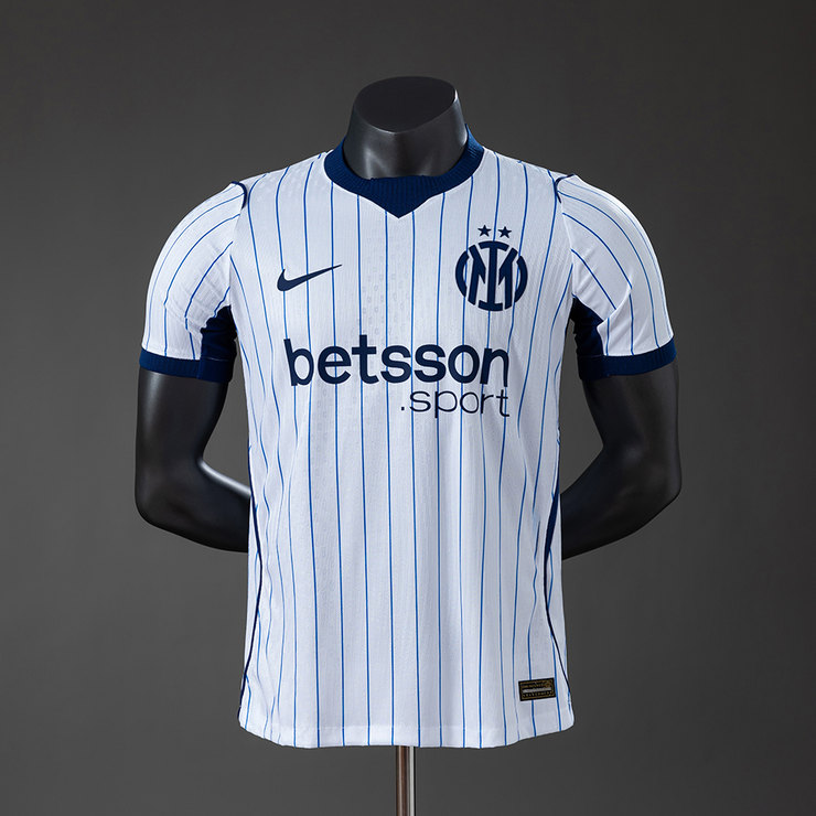 Inter Milan 2026/27 Bortatröja Herr Spelarversion Vit Fotbollströja