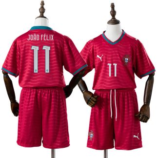 João Félix 11 Portugal VM 2026 Hemmaställ Barn Röd med Shorts