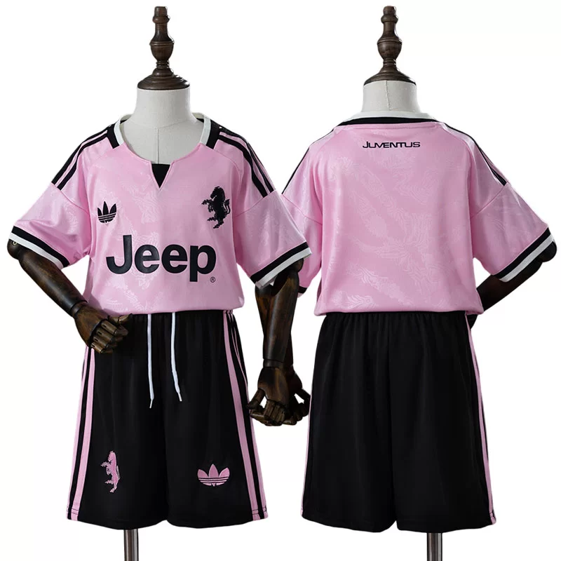 Juventus 2026/27 Bortaställ Barn Kortärmad Rosa med Shorts