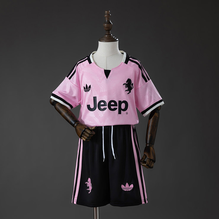 Juventus 2026/27 Bortaställ Barn Rosa med Shorts