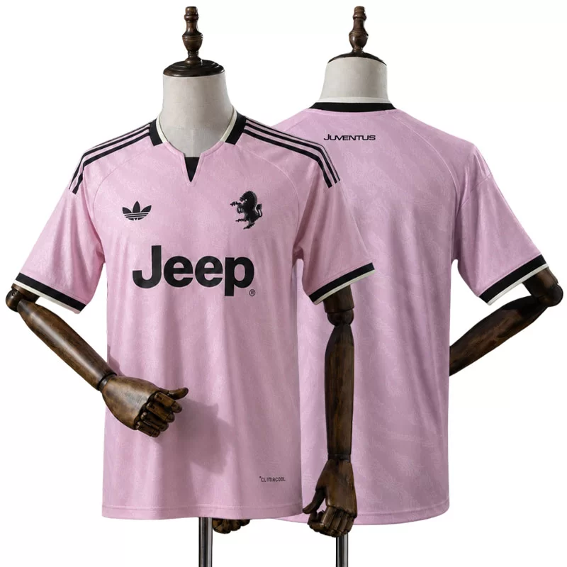 Juventus 2026/27 Bortatröja Herr Kortärmad Rosa Fotbollströja
