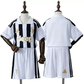Juventus 2026/27 Hemmaställ Barn Vit Svart Kortärmad med Shorts