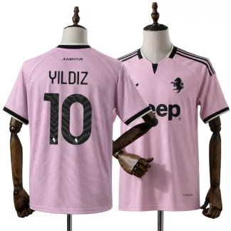 Juventus 2026/27 Kenan Yildiz 10 Bortatröja Herr Rosa Fotbollströja