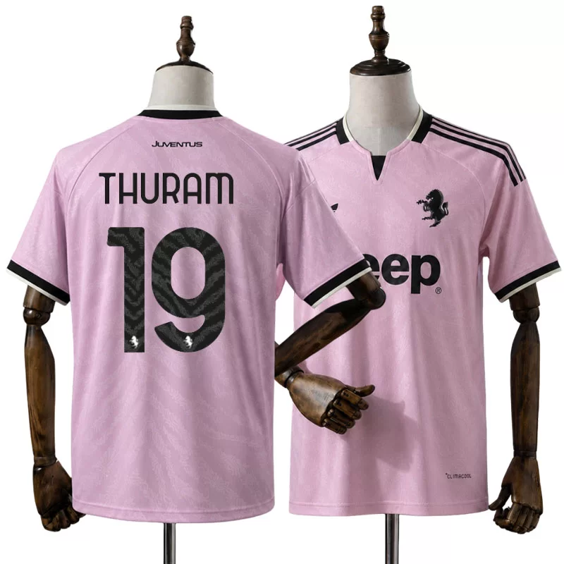 Juventus 2026/27 Khéphren Thuram 19 Bortatröja Herr Rosa Fotbollströja
