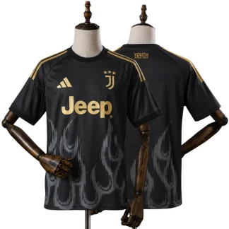 Juventus 2026/27 Tredjetröja Herr Kortärmad Svart och Guld Fotbollströja