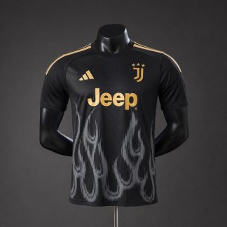 Juventus 2026/27 Tredjetröja Herr Spelarversion Svart Fotbollströja
