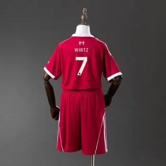 Liverpool 2025/26 Florian Wirtz 7 Hemmaställ Barn Fotbollströja med Shorts