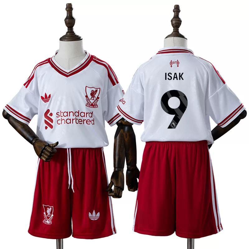 Liverpool 2026/27 Alexander Isak 9 Bortaställ Barn Fotbollströja med Shorts