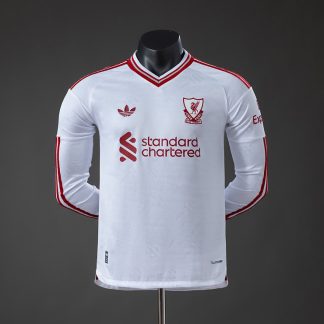 Liverpool 2026/27 Bortatröja Herr Spelarversion Vit Långärmad Fotbollströja