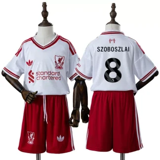 Liverpool 2026/27 Dominik Szoboszlai 8 Bortaställ Barn Fotbollströja med Shorts