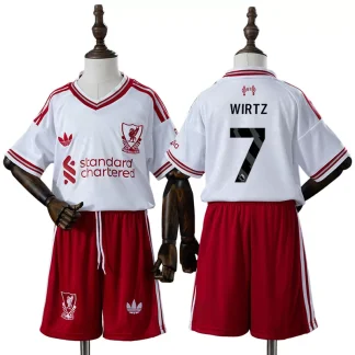 Liverpool 2026/27 Florian Wirtz 7 Bortaställ Barn Fotbollströja med Shorts