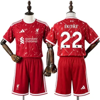 Liverpool 2026/27 Hugo Ekitiké 22 Hemmaställ Barn Fotbollströja med Shorts