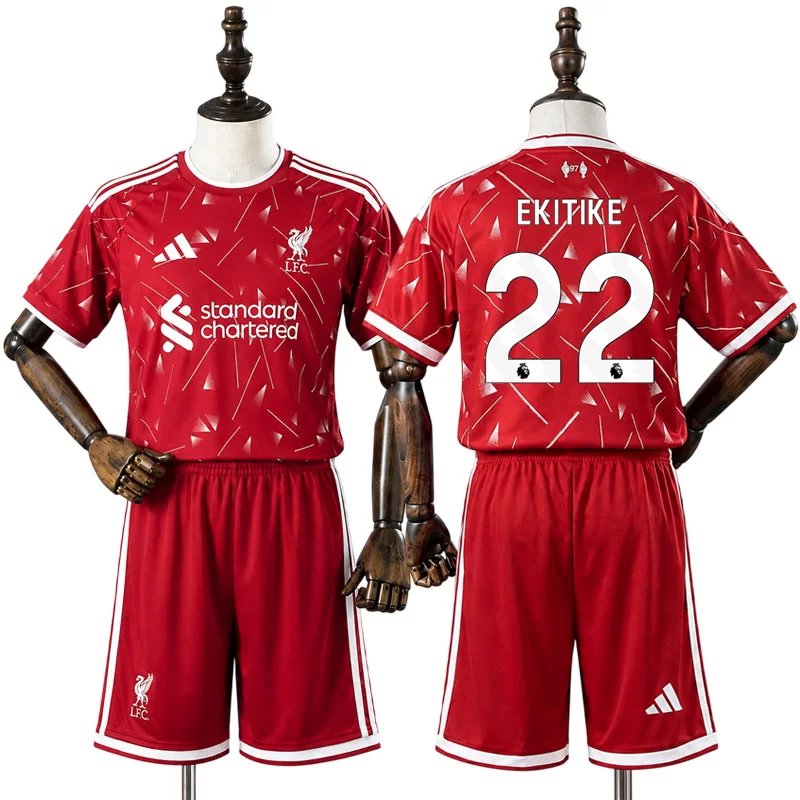 Liverpool 2026/27 Hugo Ekitiké 22 Hemmaställ Barn Fotbollströja med Shorts