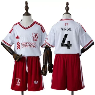 Liverpool 2026/27 Virgil van Dijk 4 Bortaställ Barn Fotbollströja med Shorts