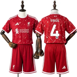 Liverpool 2026/27 Virgil van Dijk 4 Hemmaställ Barn Fotbollströja med Shorts