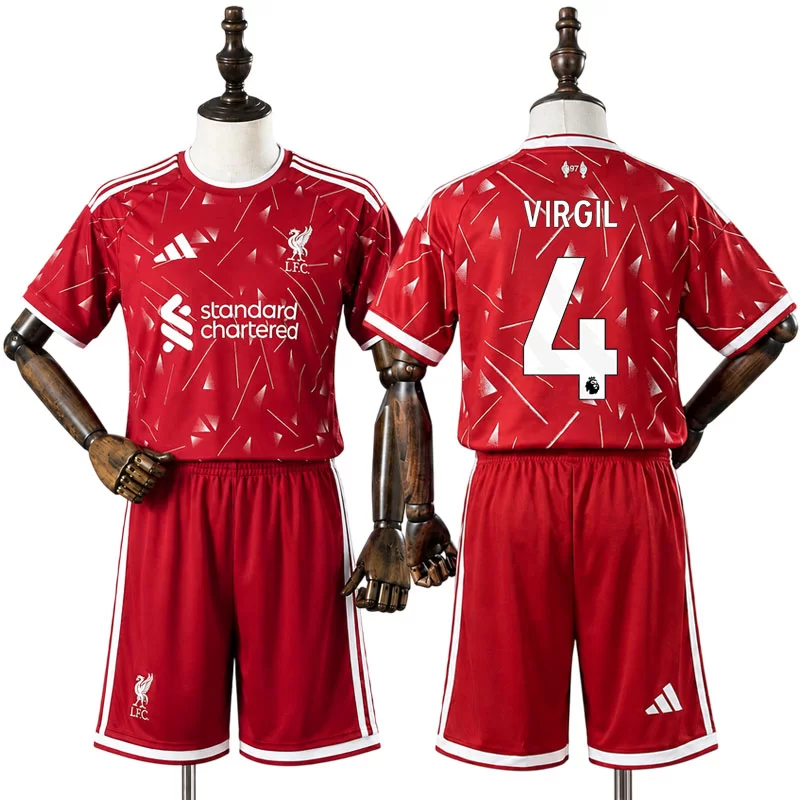 Liverpool 2026/27 Virgil van Dijk 4 Hemmaställ Barn Fotbollströja med Shorts
