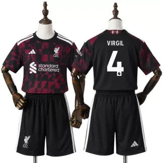 Liverpool 2026/27 Virgil van Dijk 4 Tredjeställ Barn Fotbollströja med Shorts
