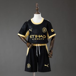 Manchester City 2026/27 Bortaställ Barn Svart med Shorts