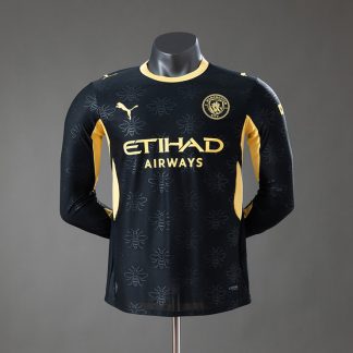 Manchester City 2026/27 Bortatröja Spelarversion Herr Långärmad Fotbollströja