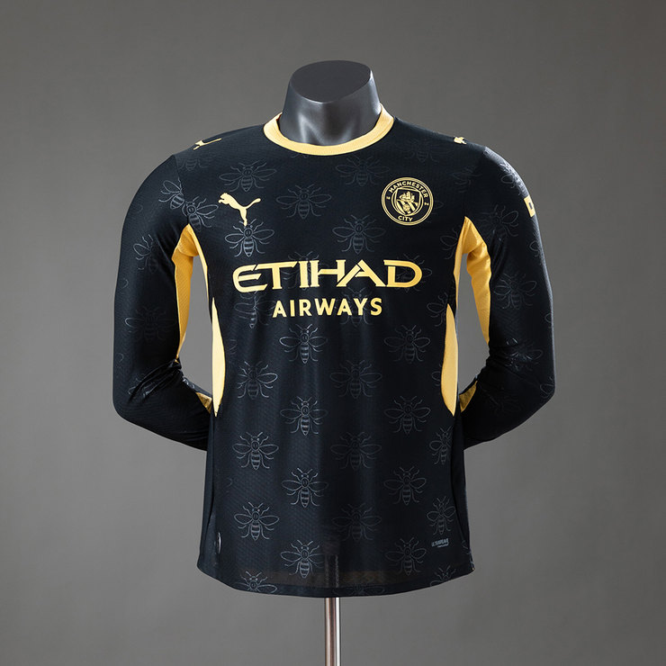 Manchester City 2026/27 Bortatröja Spelarversion Herr Långärmad Fotbollströja