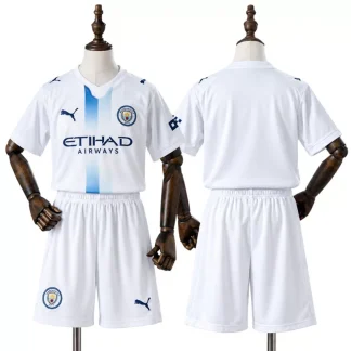 Manchester City 2026/27 Tredjeställ Barn Vit Fotbollsställ med Shorts