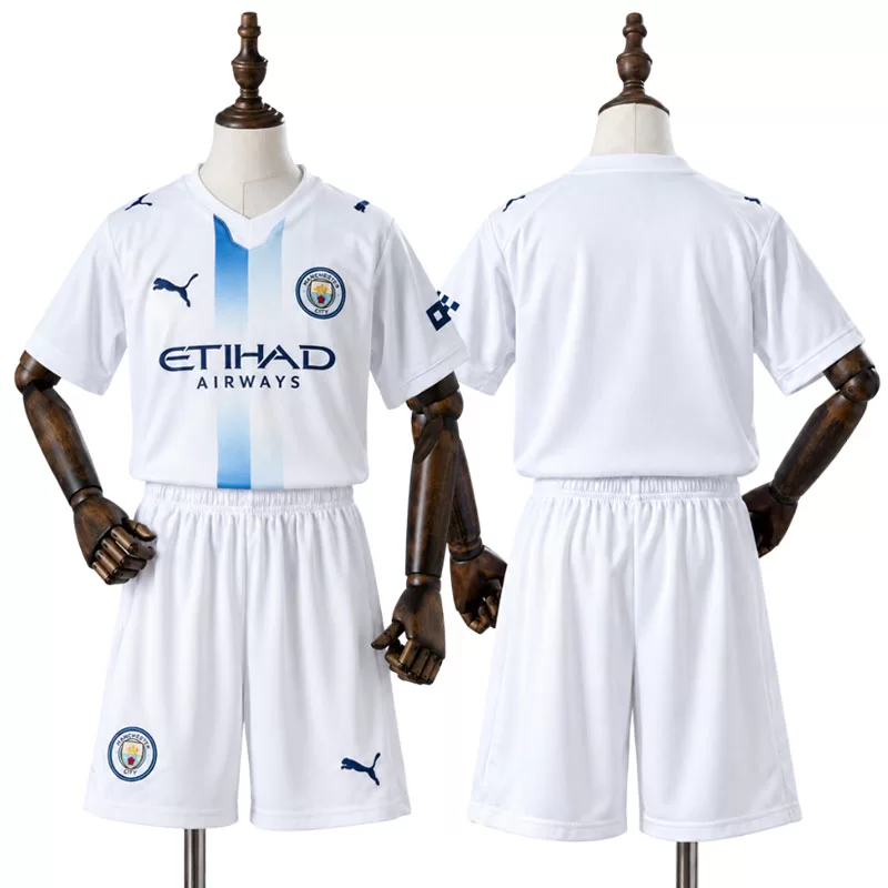 Manchester City 2026/27 Tredjeställ Barn Vit Fotbollsställ med Shorts