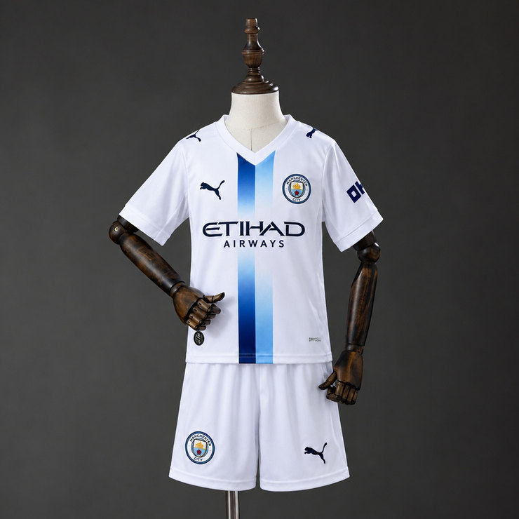 Manchester City 2026/27 Tredjeställ Barn Vit med Shorts