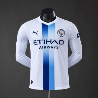 Manchester City 2026/27 Tredjetröja Spelarversion Herr Vit Långärmad Fotbollströja