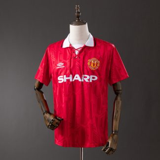 Manchester United 1992/94 Retro Hemmatröja Herr Röd Fotbollströja
