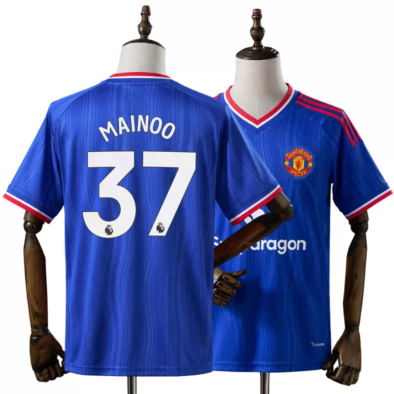 Manchester United 2026/27 Bortatröja Kobbie Mainoo 37 Herr Blå Fotbollströja