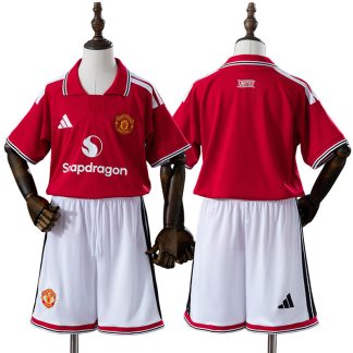 Manchester United 2026/27 Hemmaställ Barn Röd med Shorts