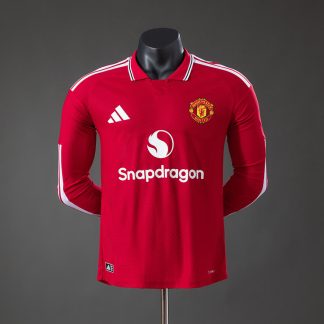 Manchester United 2026/27 Hemmatröja Herr Spelarversion Röd Långärmad Fotbollströja