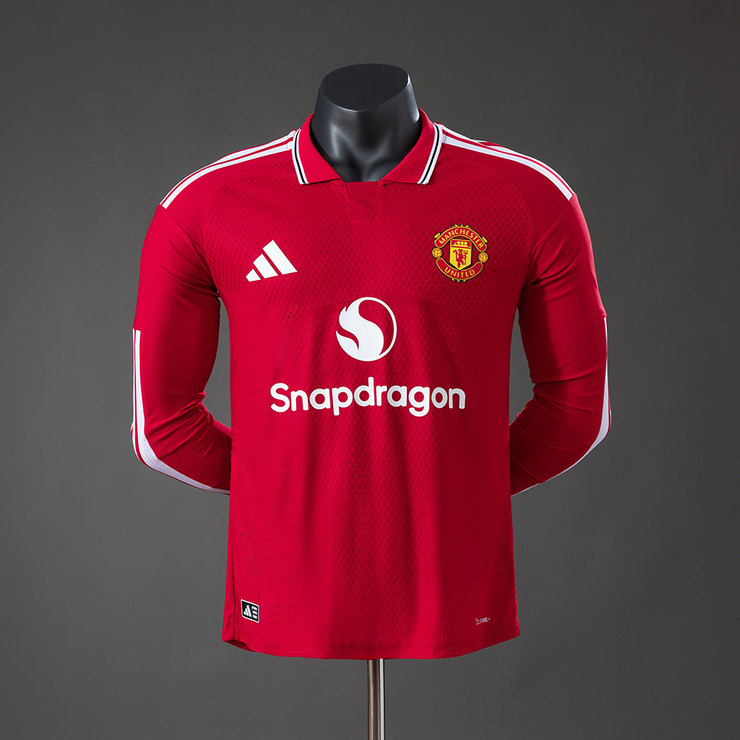 Manchester United 2026/27 Hemmatröja Herr Spelarversion Röd Långärmad Fotbollströja