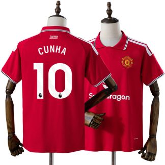 Manchester United 2026/27 Hemmatröja Matheus Cunha 10 Herr Röd Fotbollströja