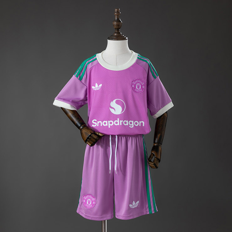 Manchester United 2026/27 Målvaktströja Barn Bortaställ Rosa