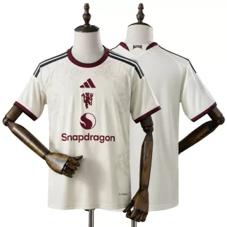 Manchester United 2026/27 Tredjetröja Herr Kortärmad Beige Fotbollströja