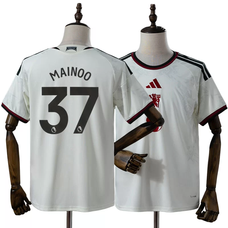 Manchester United 2026/27 Tredjetröja Kobbie Mainoo 37 Herr Beige Fotbollströja